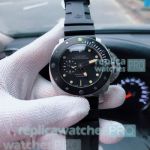 Best Quality Replica Panerai Submersible Black Dial Black Rubber Strap Watch 47mm